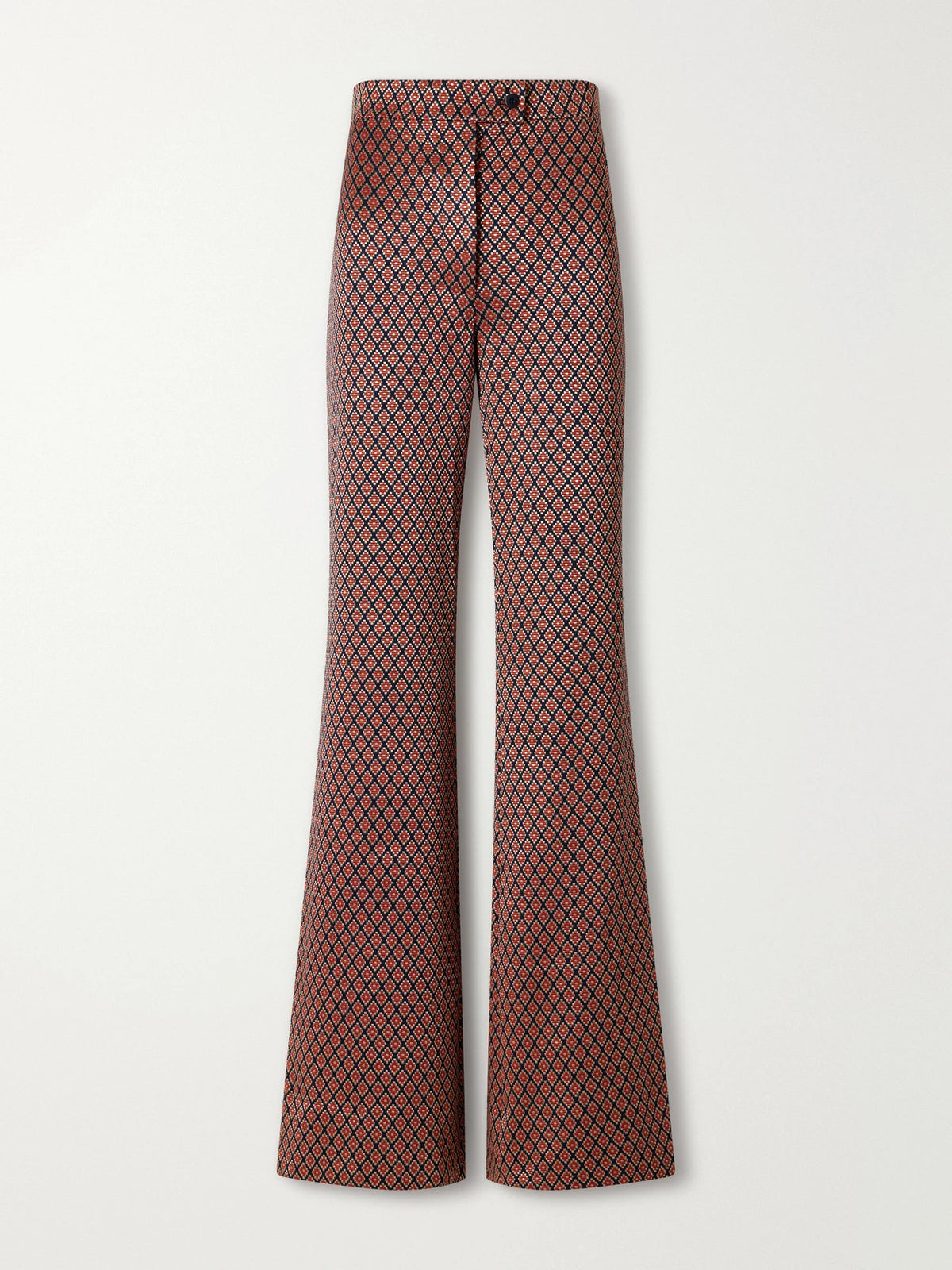 Giuliva Heritage The Laura Slim-fit Diamond-jacquard Stretch-jersey Flared Pants