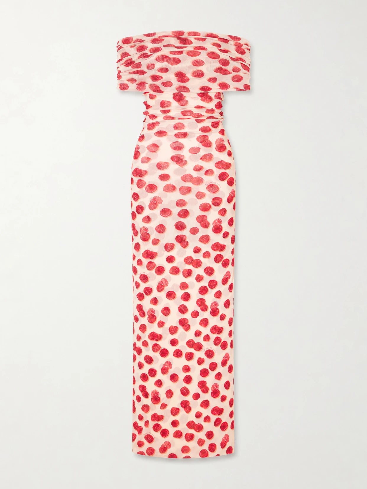 Image of Dresses. Product name - Printed Chiffon Midi Dress in Red colour by brand - Stella McCartney