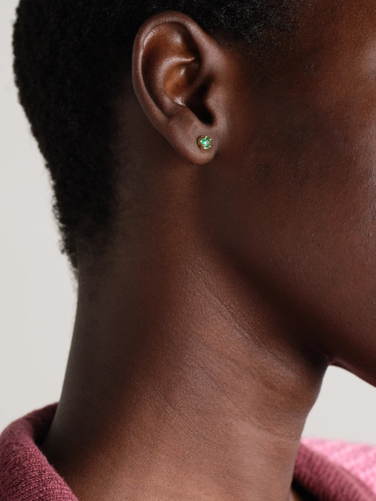 Image of Earrings. Product name - Small Illusion 18-karat Gold Emerald Earrings in Multi colour by brand - Jennifer Meyer