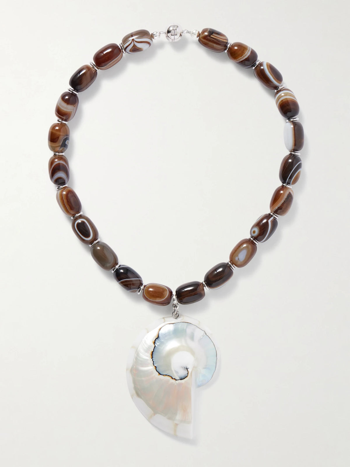 Firenze Silver-tone, Resin And Shell Necklace