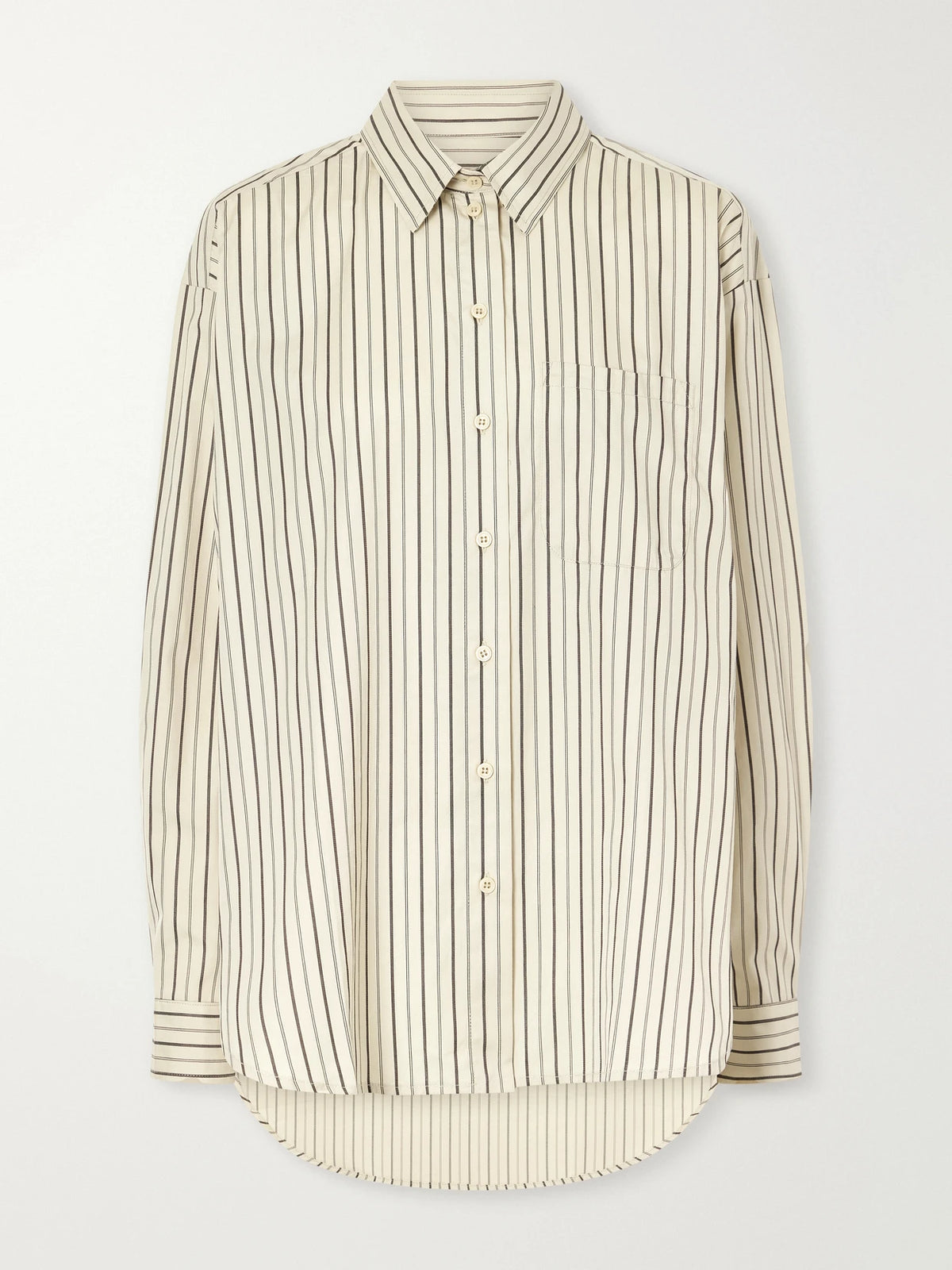 Jamie Haller The Essential Drop-tail Striped Cotton-poplin Shirt