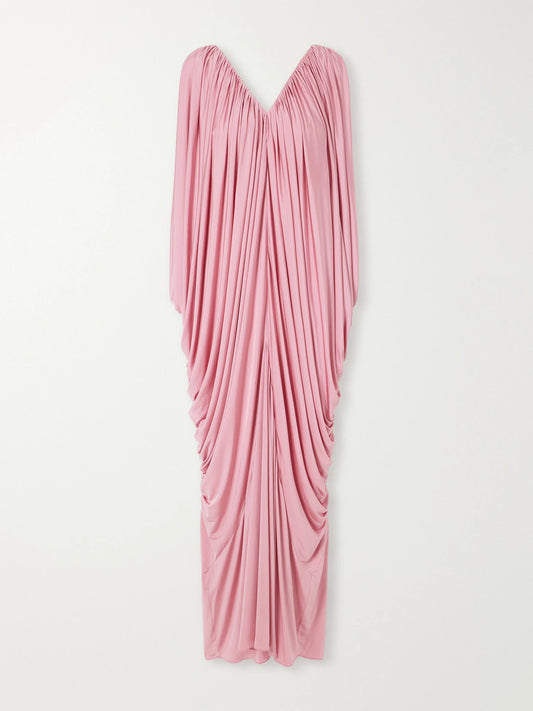 Abadia Draped Stretch-jersey Maxi Dress