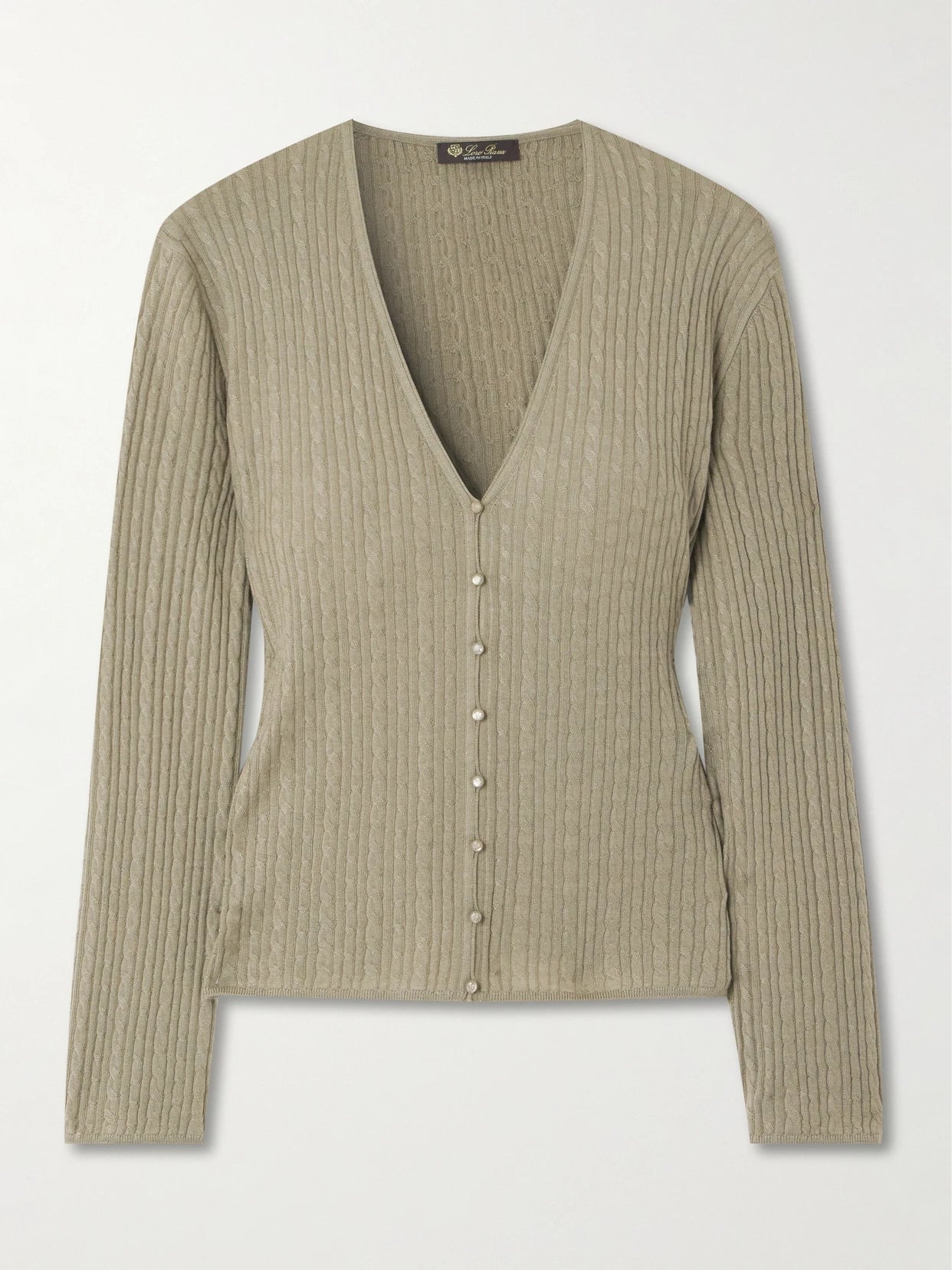 Rimella Cable-knit Cashmere And Silk-blend Cardigan