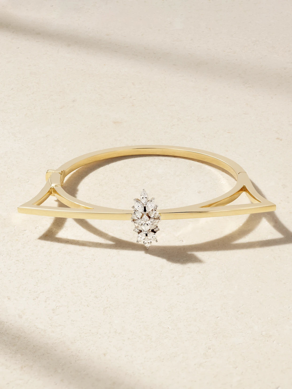 Strada 18-karat Yellow And White Gold Diamond Bangle