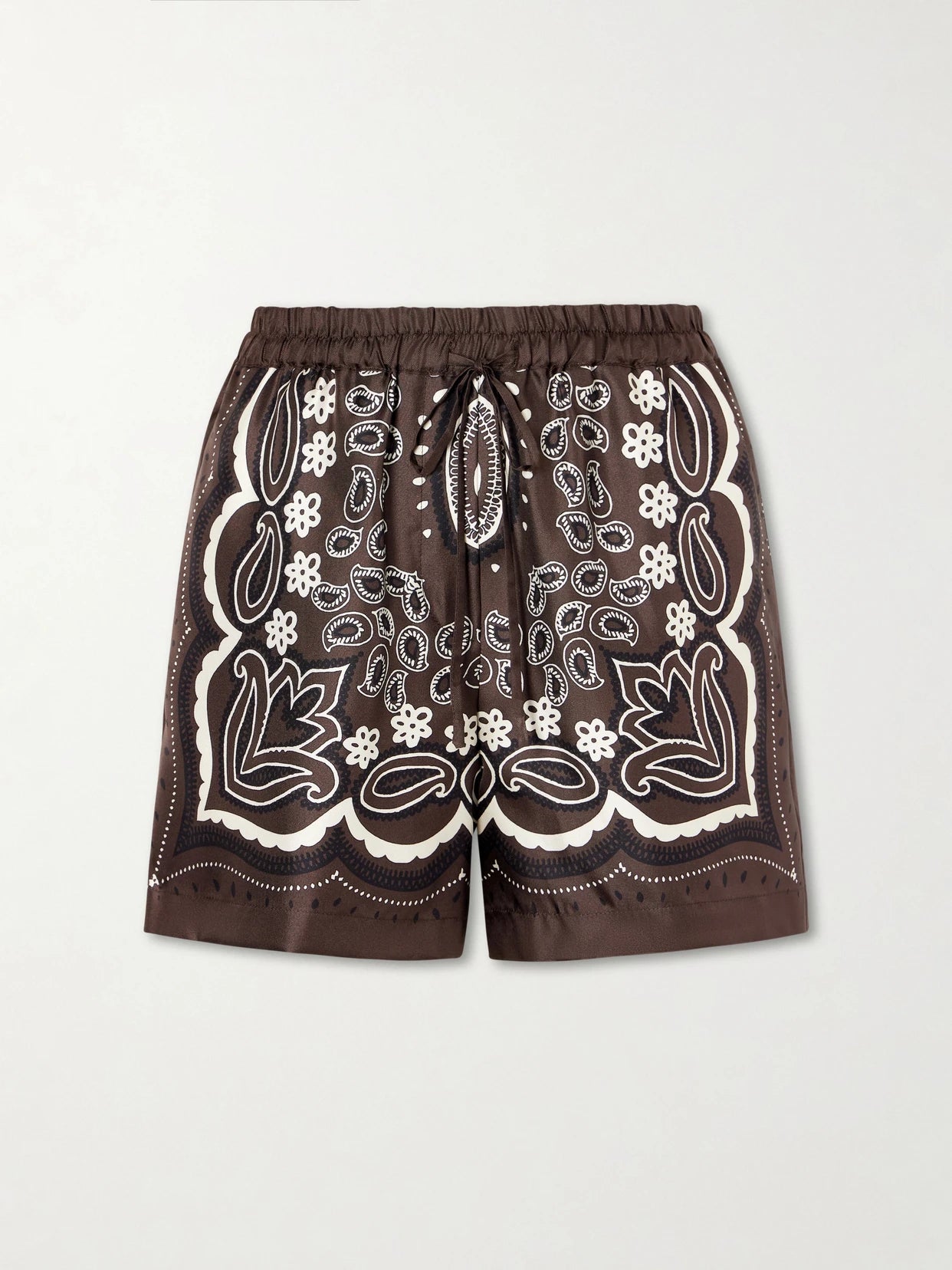 Frances Bandana-print Silk-twill Shorts