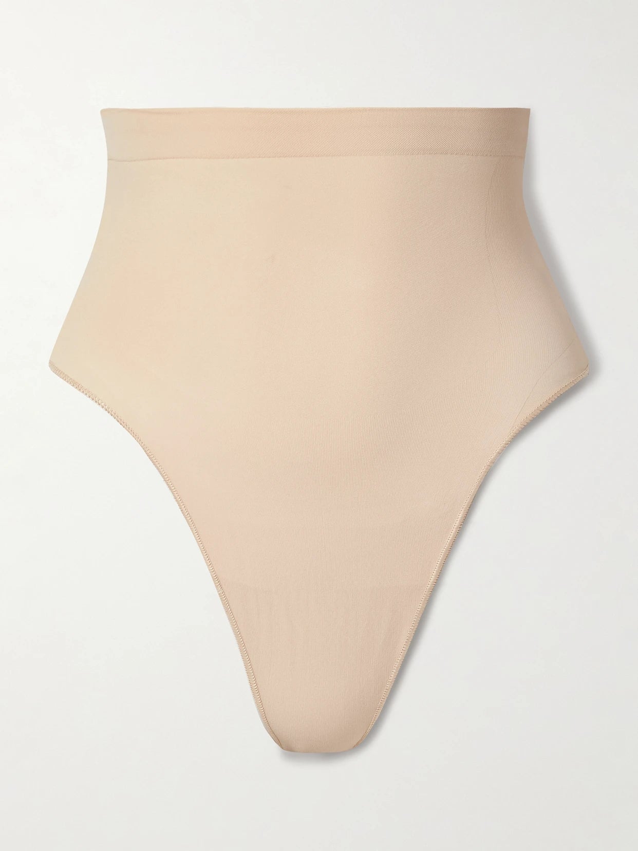 Image of Lingerie. Product name - Seamless Sculpt High-waisted Thong in Sand colour by brand - SKIMS
