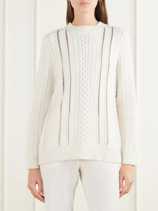 Gabriela Hearst Westal Fisherman-knit Merino Wool And Cashmere-blend Sweater