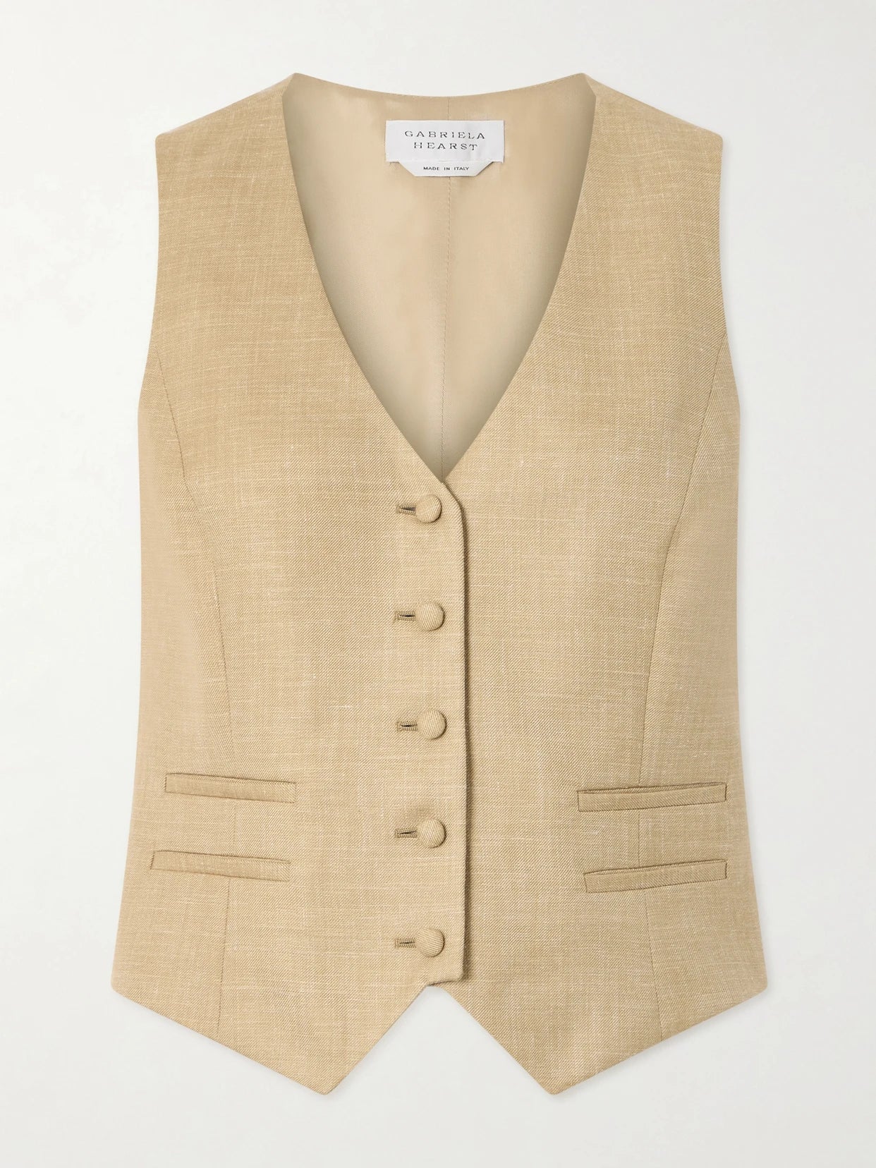 Coleridge Wool, Silk And Linen-blend Twill Vest
