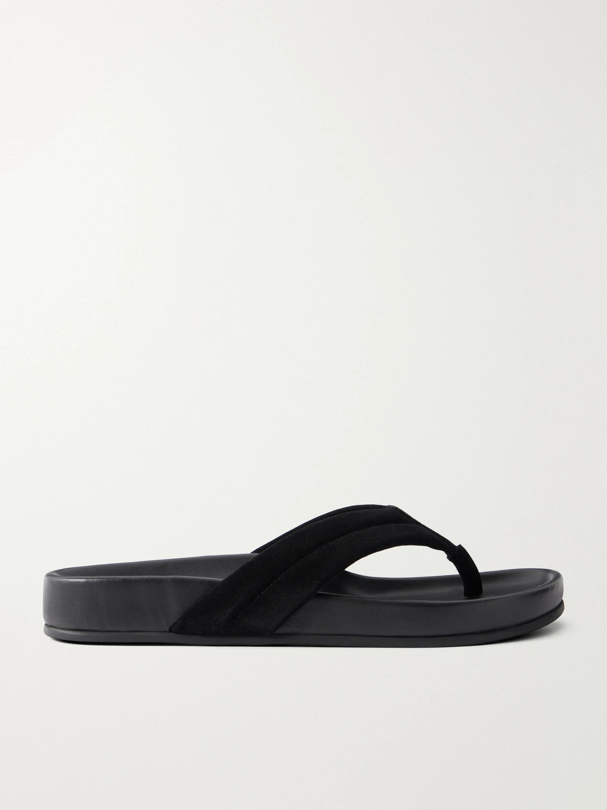 Suede Platform Thong Sandals