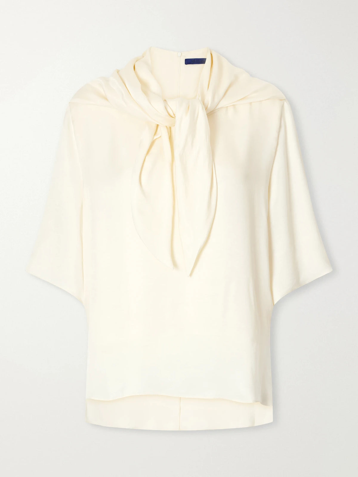 Sharon Wauchob Anita Scarf-detailed Satin T-shirt