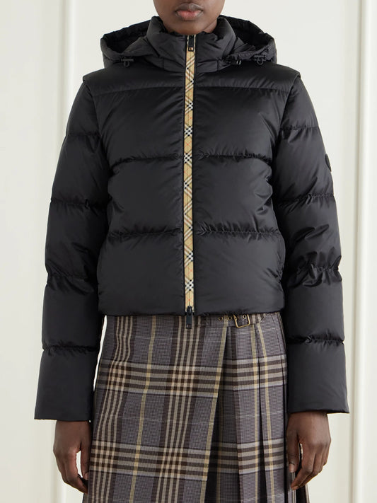 Burberry Hooded Logo-appliquéd Quilted Shell Jacket