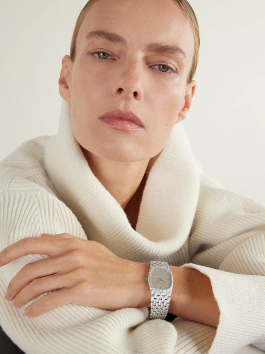 Image of Jewelry. Product name - + Audemars Piguet Vintage 1990s Feather Cobra Hand-wound 18-karat White Gold Watch (6.5" Wrist) in Multi colour by brand - Stephanie Windsor