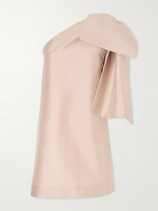 Image of Dresses. Product name - Taffeta Mini Dress in Pink colour by brand - BERNADETTE