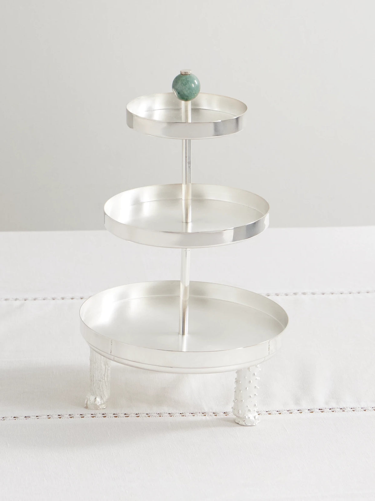 Silver-plated And Jasper Cake Stand