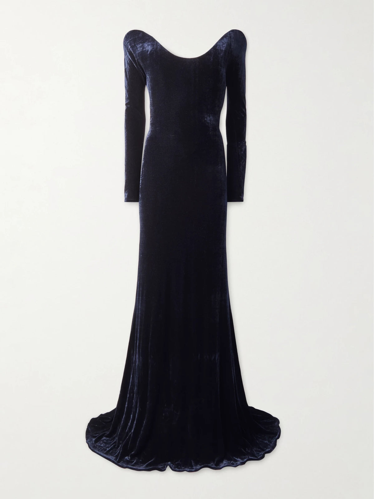 Off-the-shoulder Velvet Gown