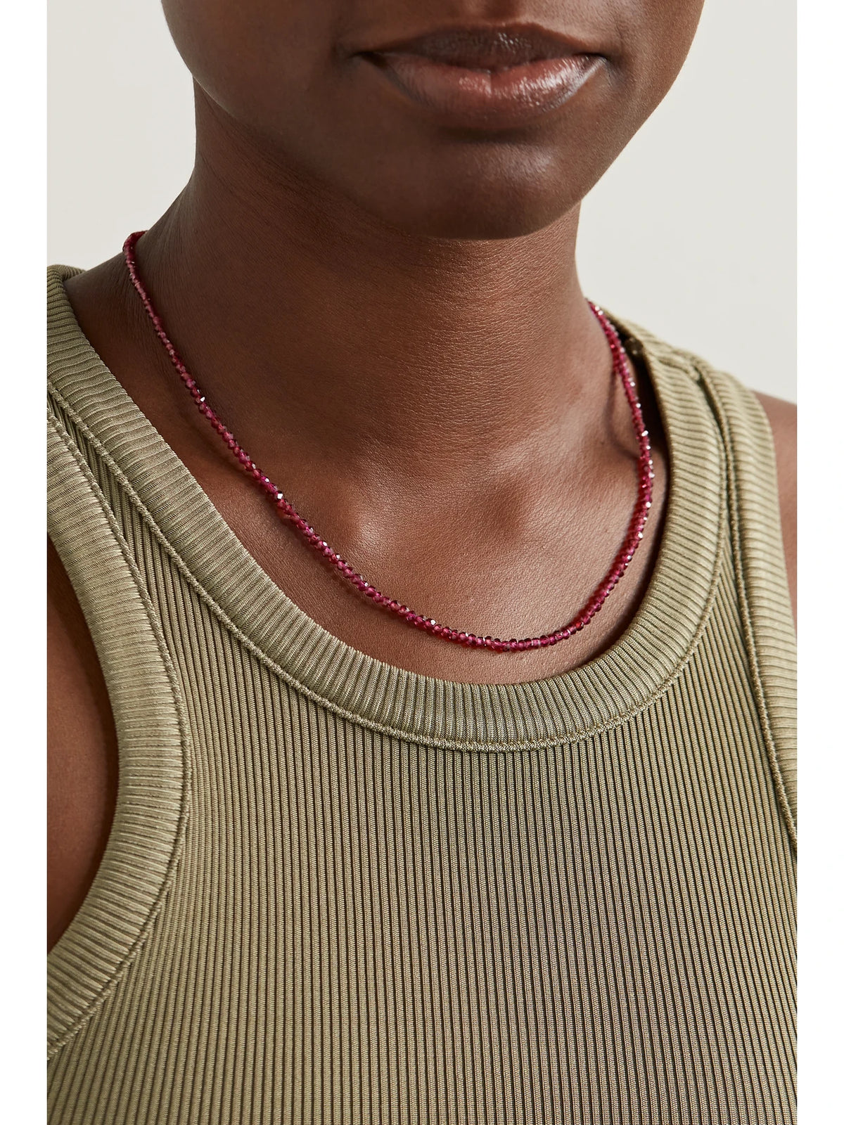 Image of Necklaces. Product name - + Net Sustain Birthstone 14-karat Gold Beaded Necklace in Turquoise colour by brand - JIA JIA