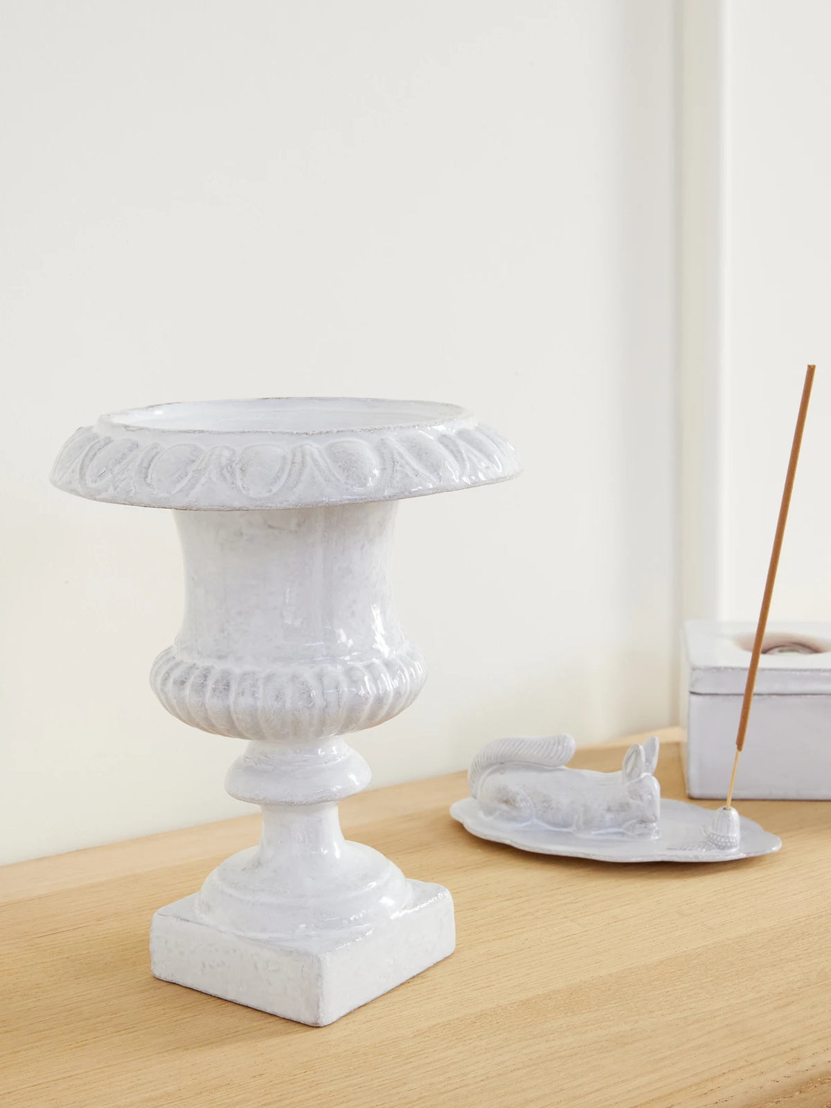 Image of Decor. Product name - Médicis Small Porcelain Vase in White colour by brand - Astier De Villatte