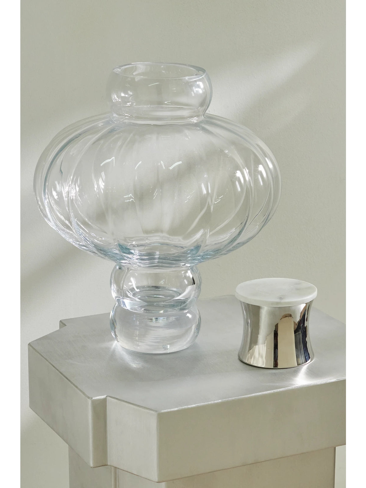 Image of Decor. Product name - Balloon 03 Glass Vase in Clear colour by brand - LOUISE ROE