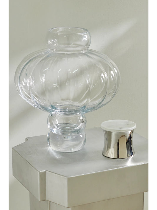Image of Decor. Product name - Balloon 03 Glass Vase in Clear colour by brand - LOUISE ROE