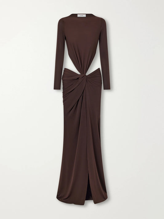 Alex Perry Cut-out Gathered Crepe Gown
