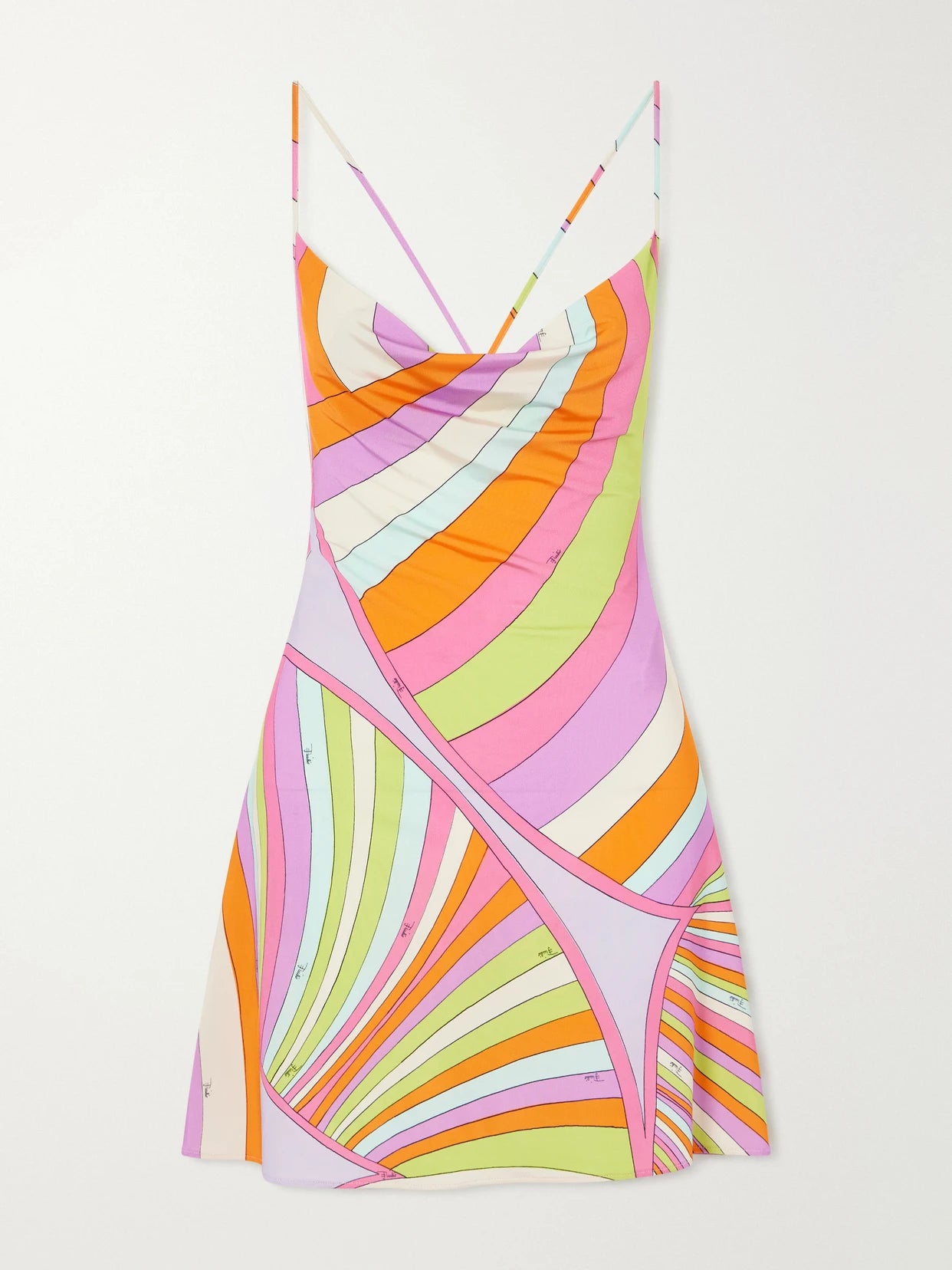 Printed Stretch-jersey Mini Dress