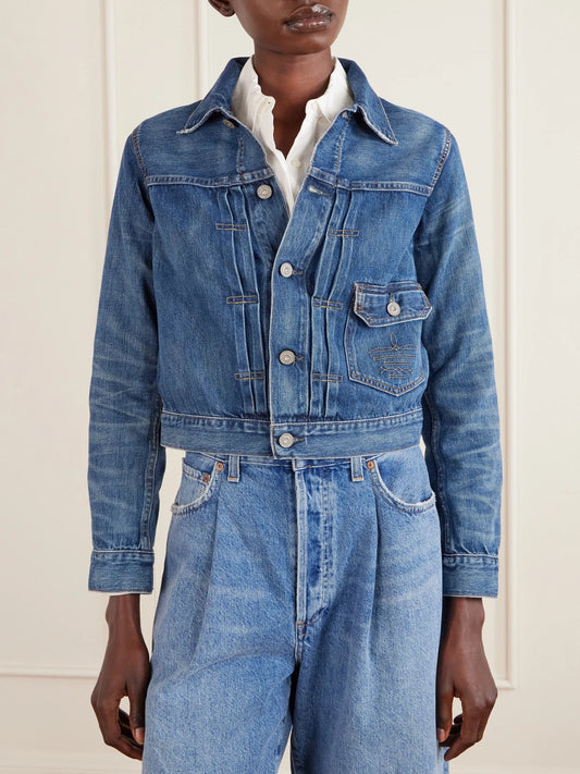 Image of Coats & Jackets. Product name - Denim Jacket in Mid denim colour by brand - RRL