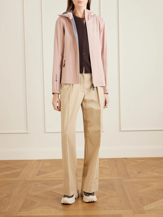 Image of Coats & Jackets. Product name - Valles Windbreaker Jacket in Baby pink colour by brand - Moncler Grenoble