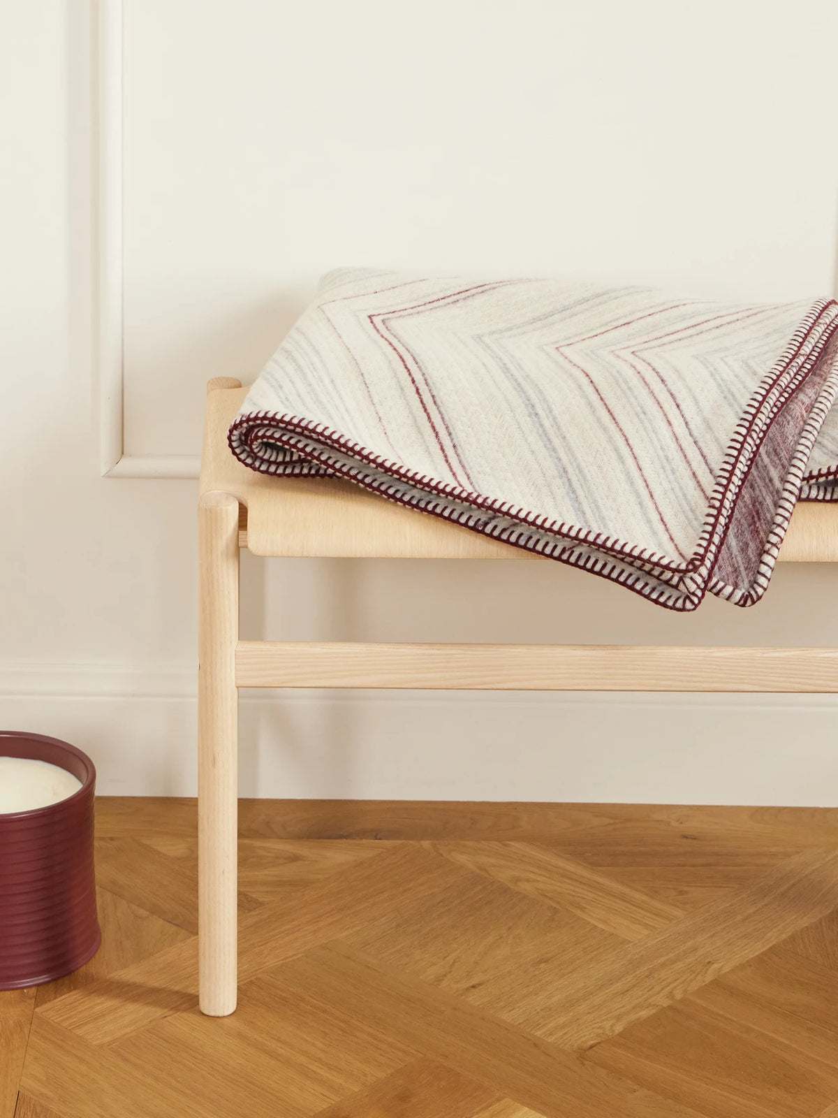 Image of Chair & Sofa Cushions. Product name - Striped Wool And Cashmere-blend Throw in Multi colour by brand - MISSONI HOME