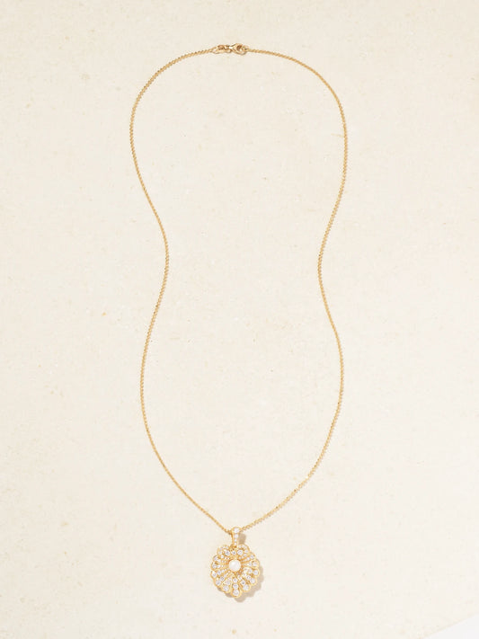 18-karat Gold, Diamond And Pearl Necklace