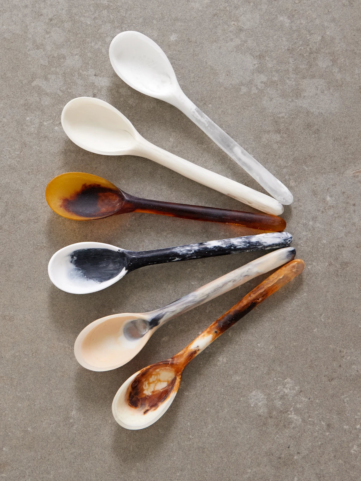 Stone Set Of Six Resin Spoons