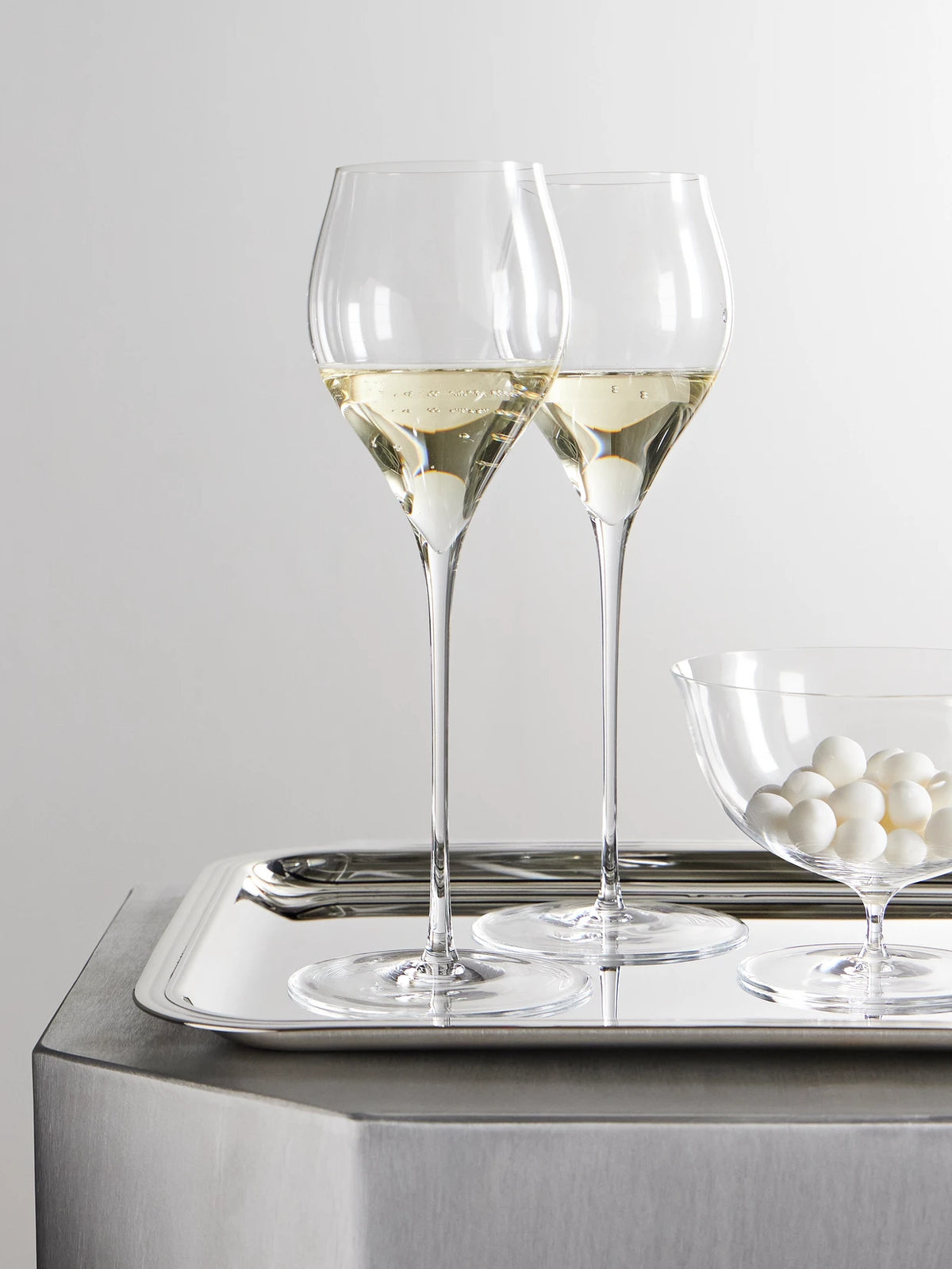 Image of Decor. Product name - Set Of Six Champagne Glasses in Multi colour by brand - LOBMEYR