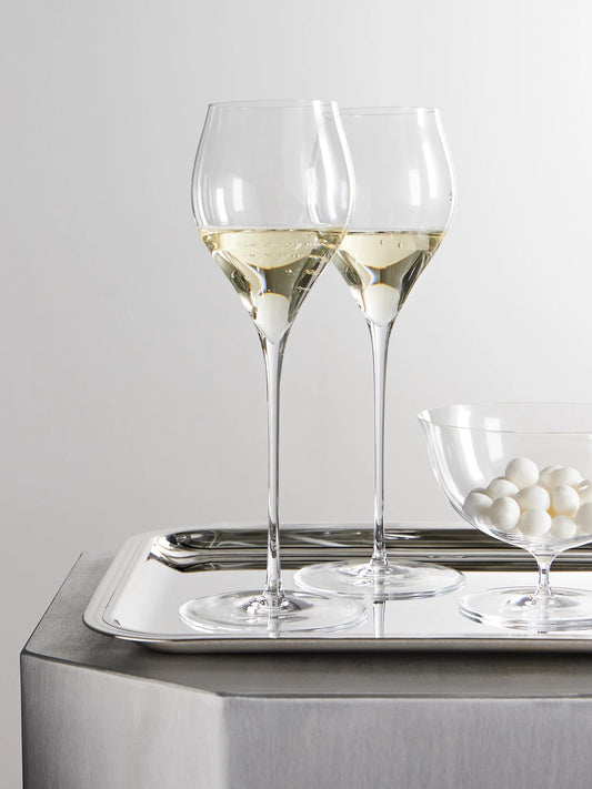 Image of Decor. Product name - Set Of Six Champagne Glasses in Multi colour by brand - LOBMEYR