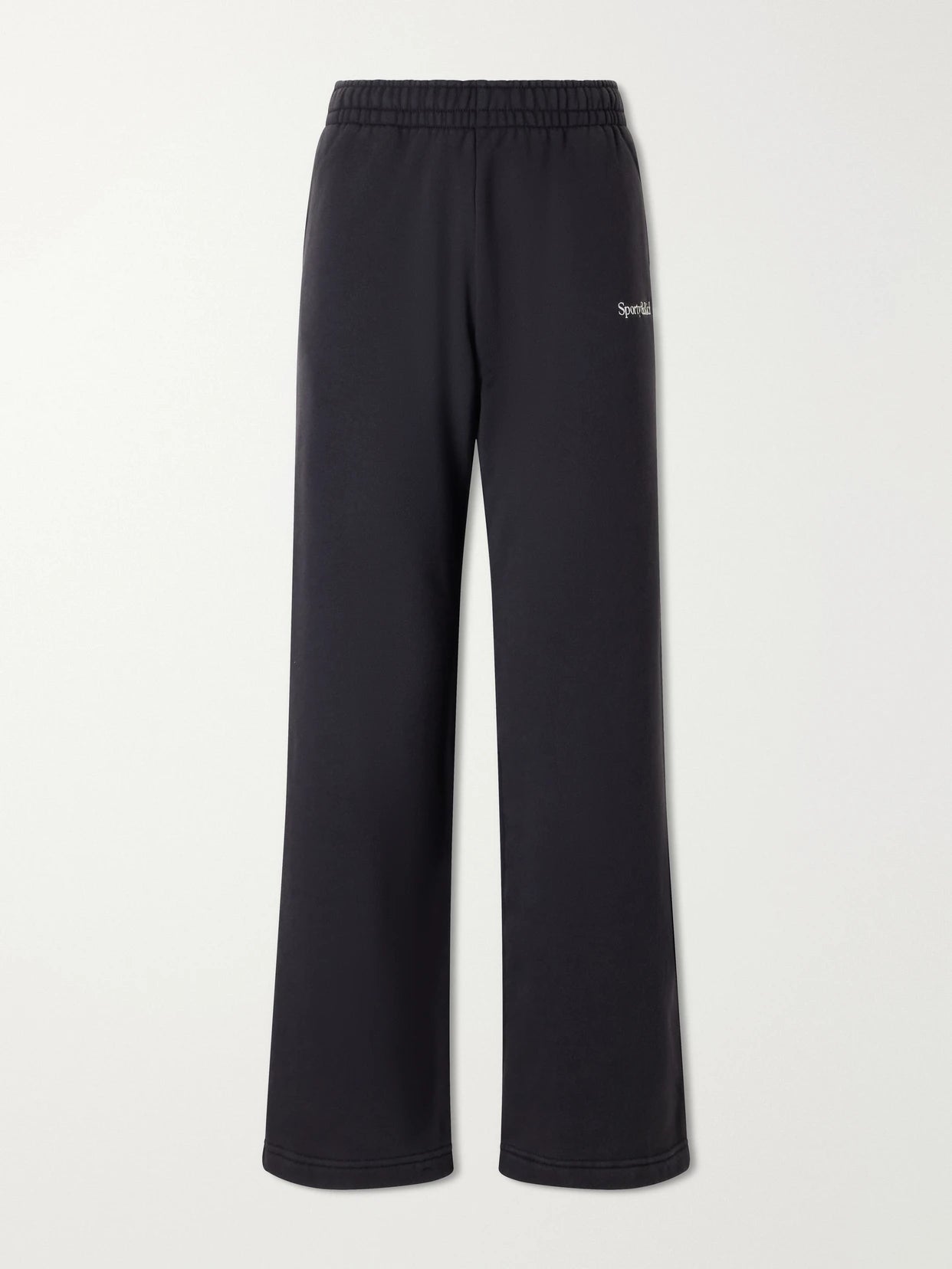 Logo-embroidered Cotton Wide-leg Pants