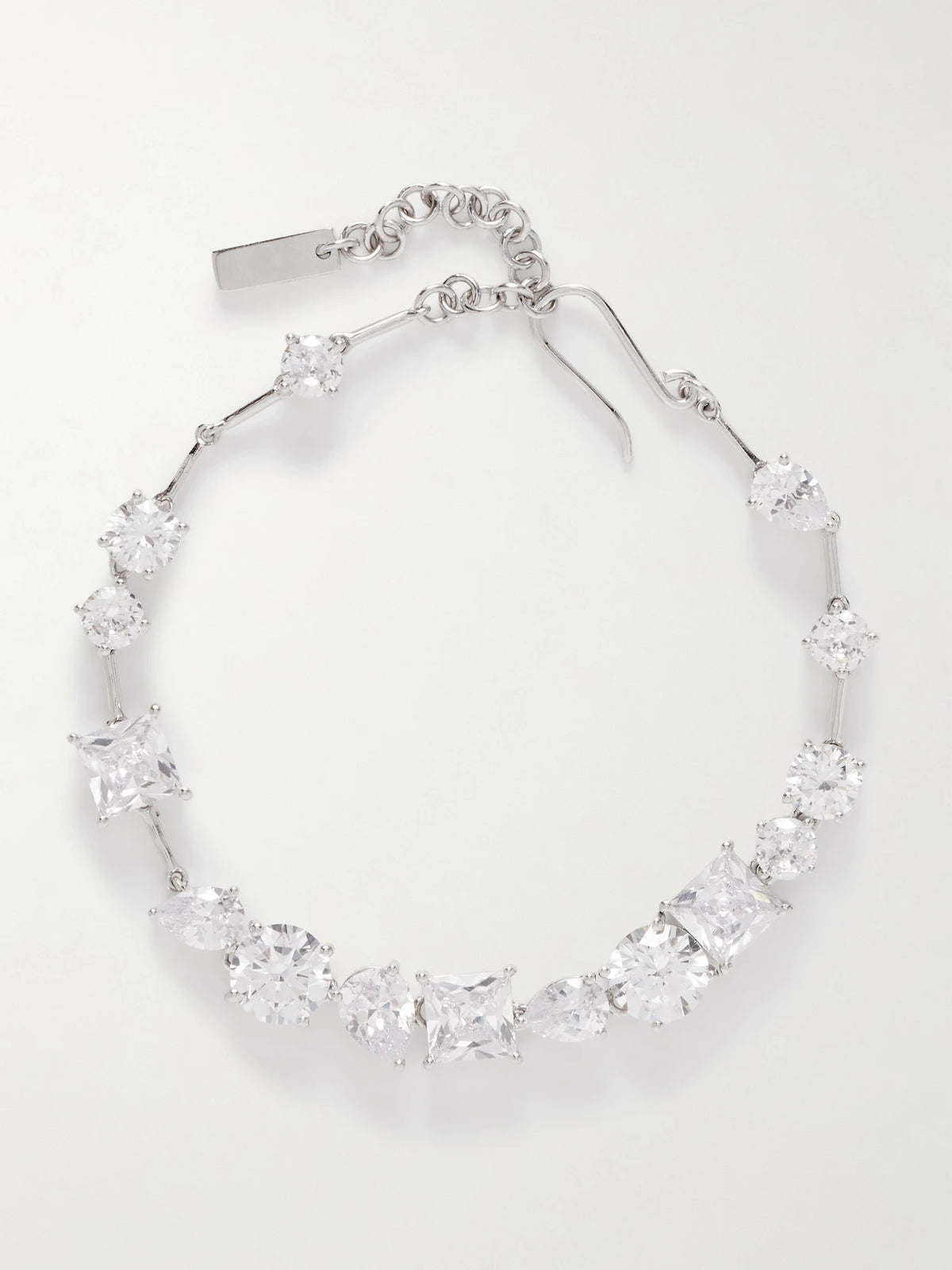 Delicate Rhodium-plated Cubic Zirconia Bracelet