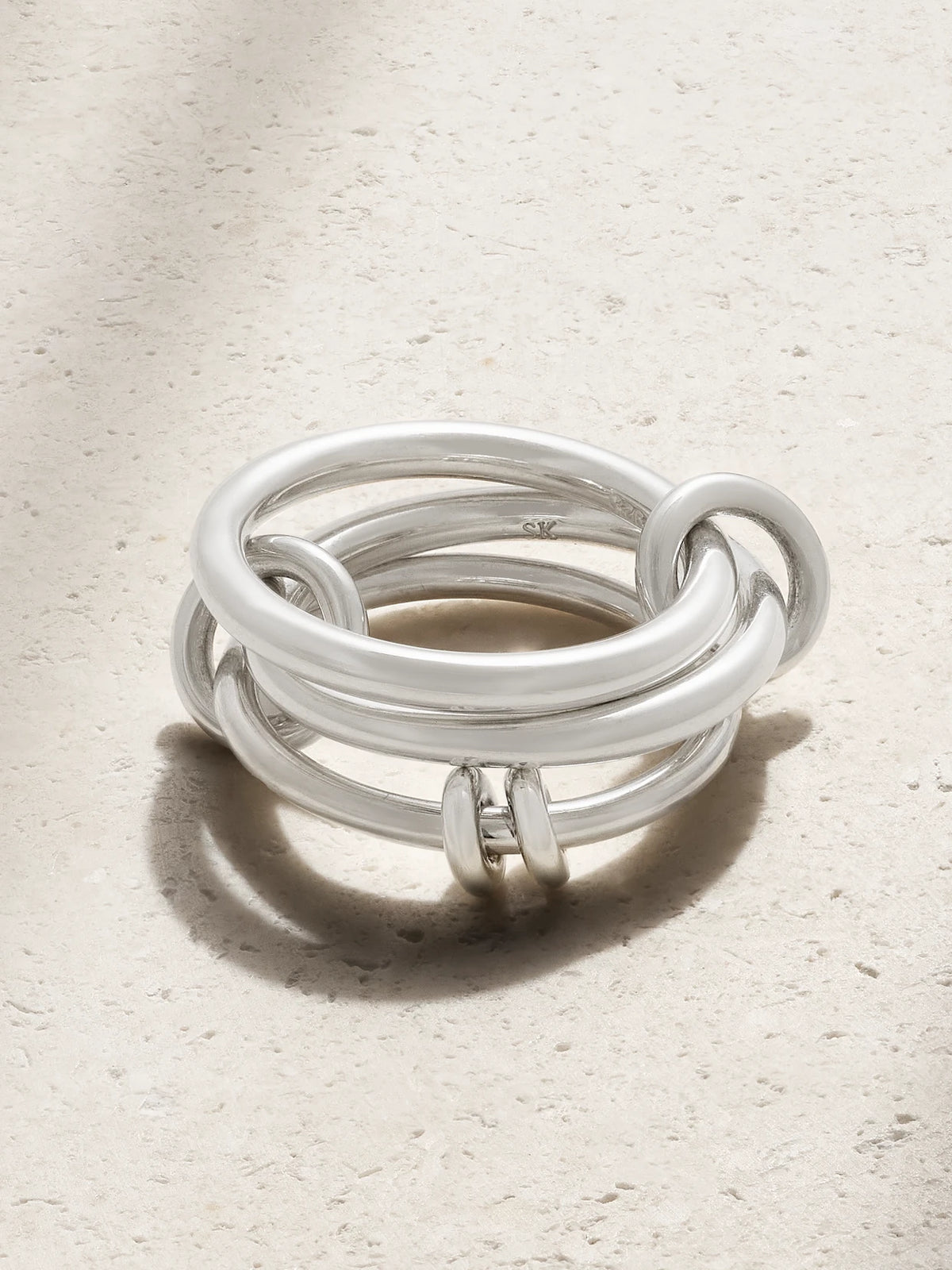 Raneth Set Of Three Sterling Silver Rings