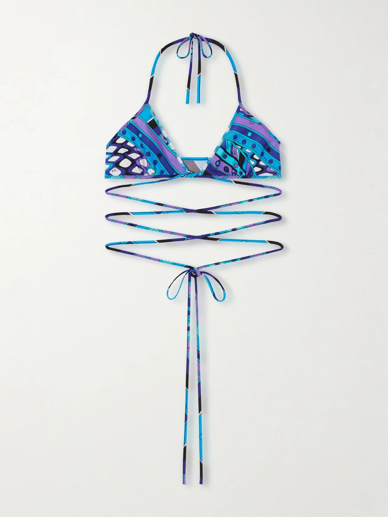 Printed Triangle Bikini Top