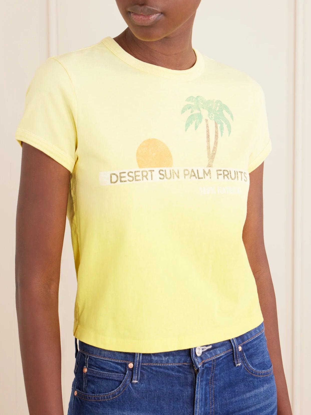 The Itty Bitty Ringer Printed Cotton-jersey T-shirt