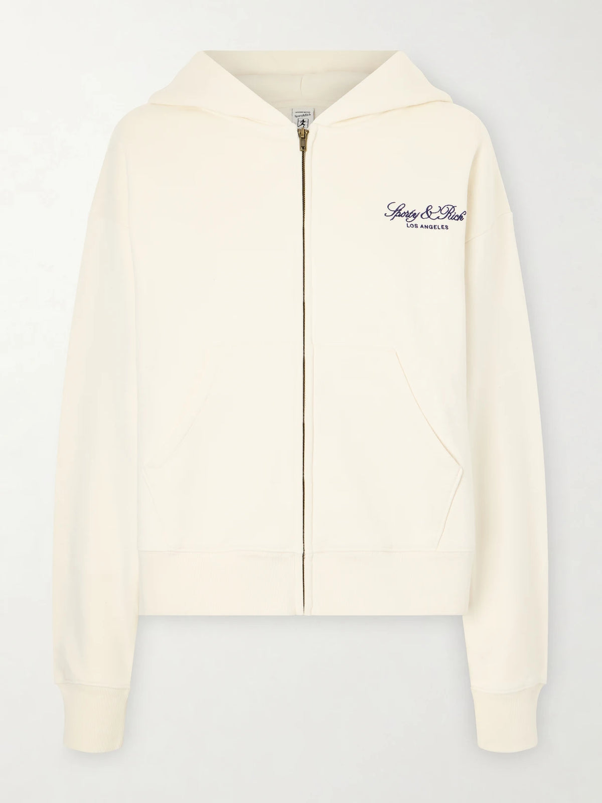Sporty & Rich Vendome La Embroidered Cotton-fleece Hoodie