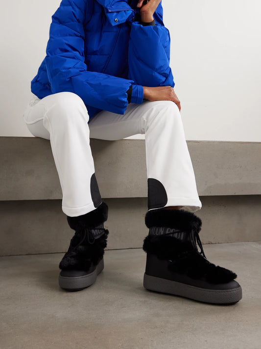 Moon Boot Ltrack Monaco Plush-trimmed Shell Snow Boots