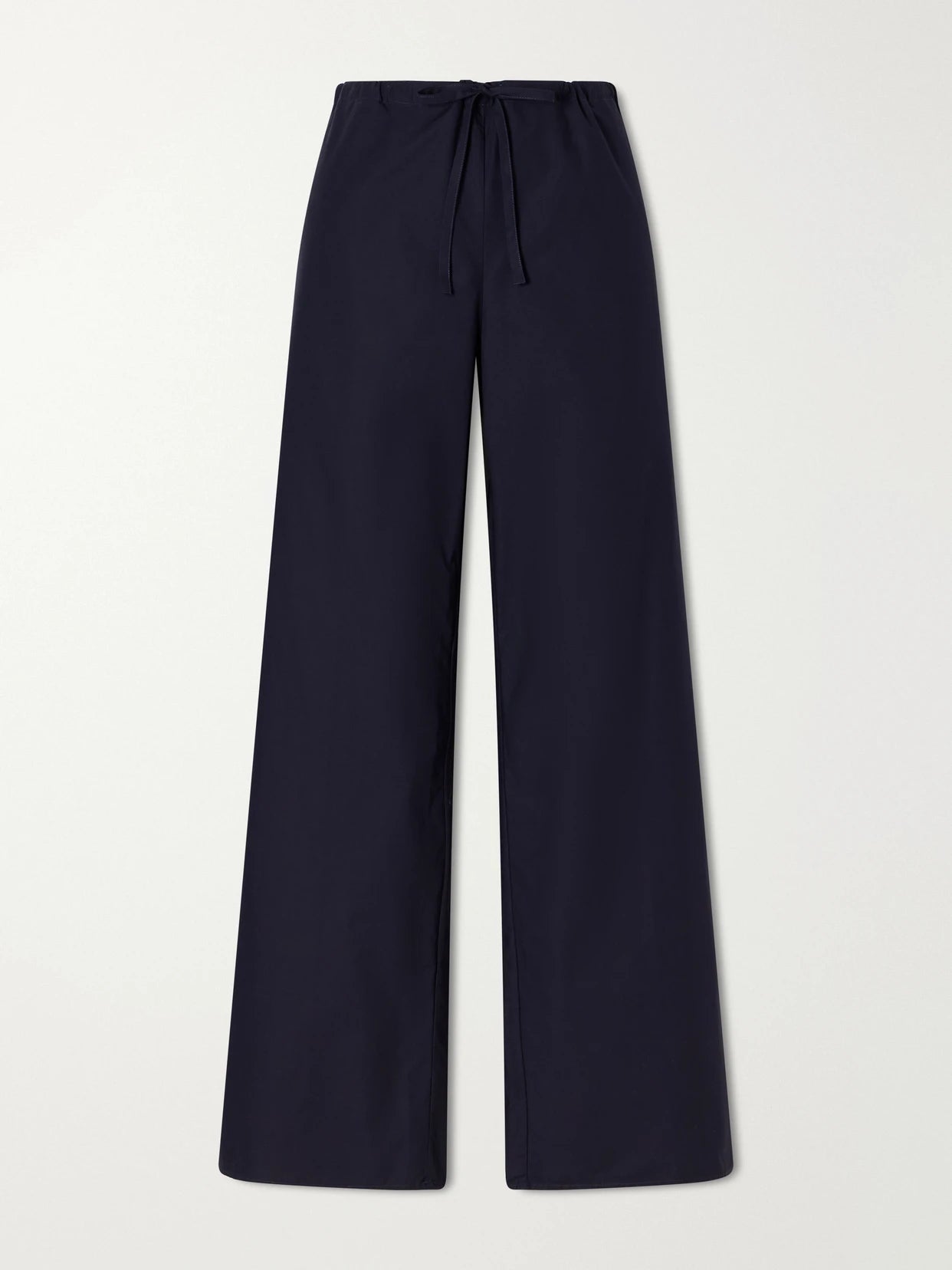 Josephine Drawstring Organic Cotton-poplin Straight-leg Pants