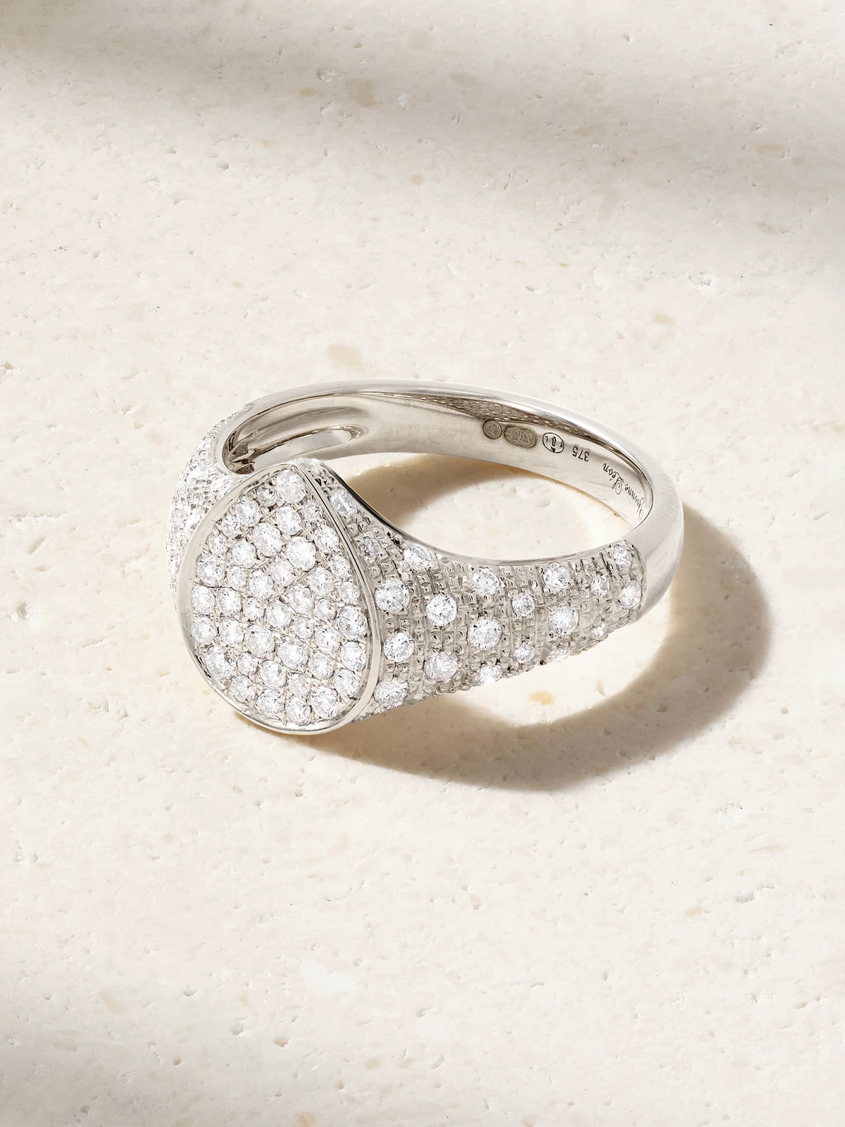 Mini Poire 9-karat White Gold Diamond Ring