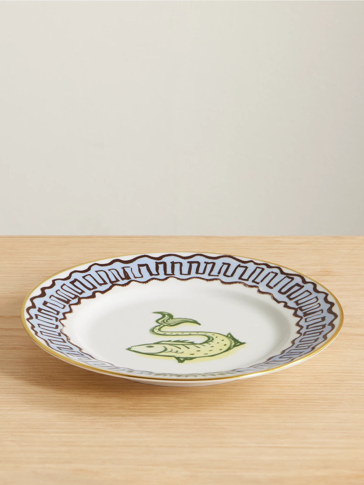 + Luke Edward Hall Il Viaggio Di Nettuno Gold-plated Porcelain Dessert Plate