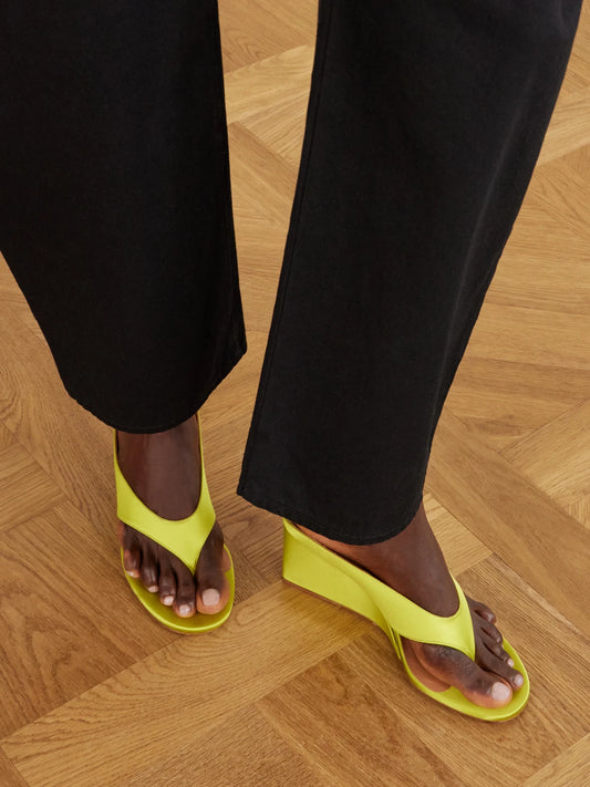 Tong 75 Satin Wedge Sandals
