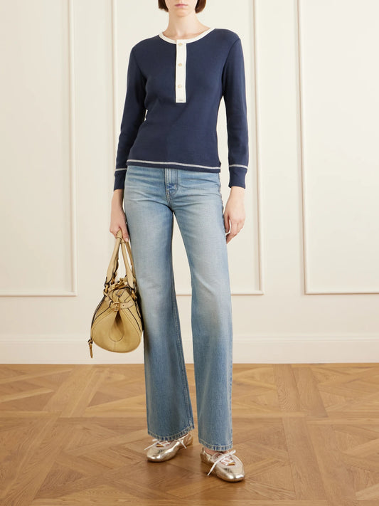 Image of Flats. Product name - Kick Metallic Leather Sneakers in Silver colour by brand - Chloé