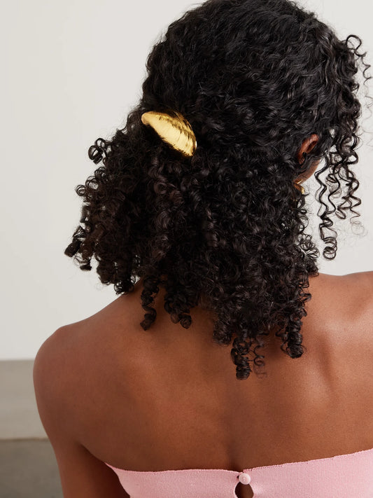 Image of Accessories. Product name - Wade Gold-plated Hair Clip in Multi colour by brand - Jennifer Behr