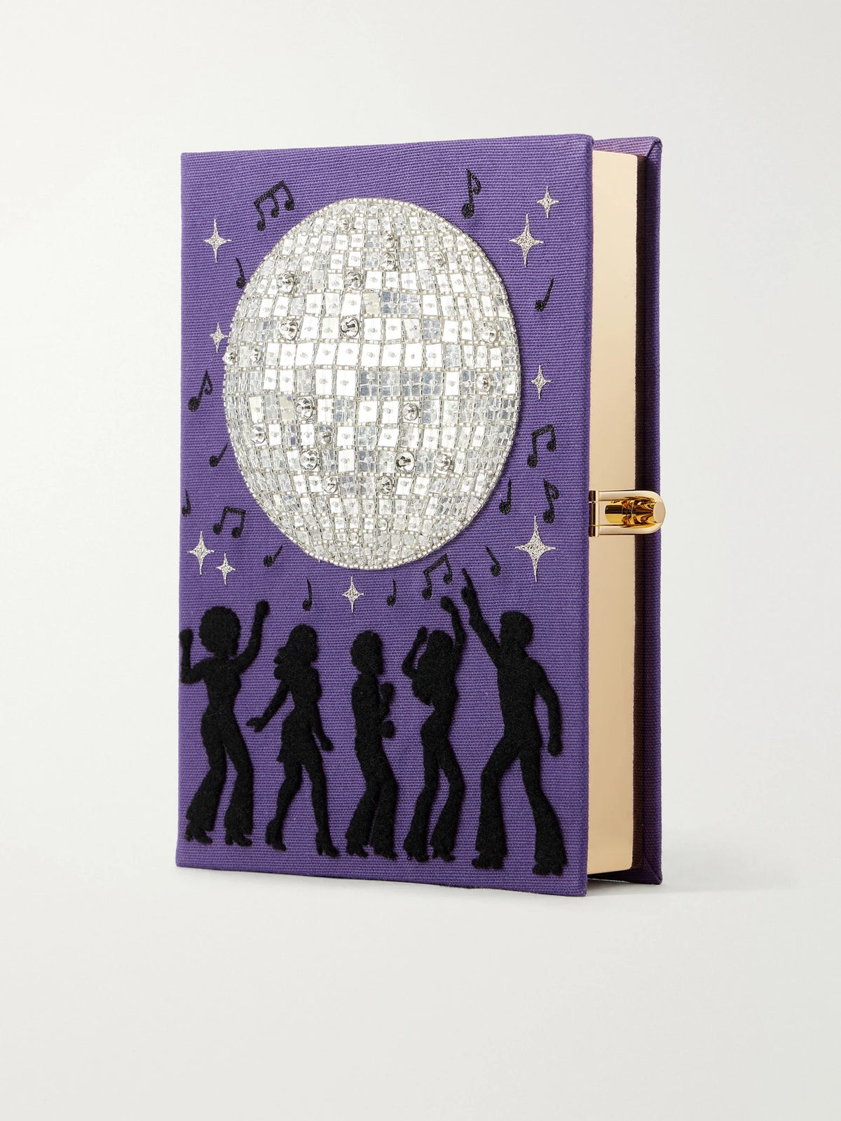Olympia Le-Tan Disco Fever Sequin-embellished Embroidered Canvas Clutch