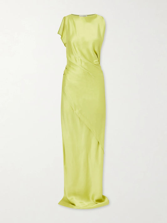 Satin Draped Gown