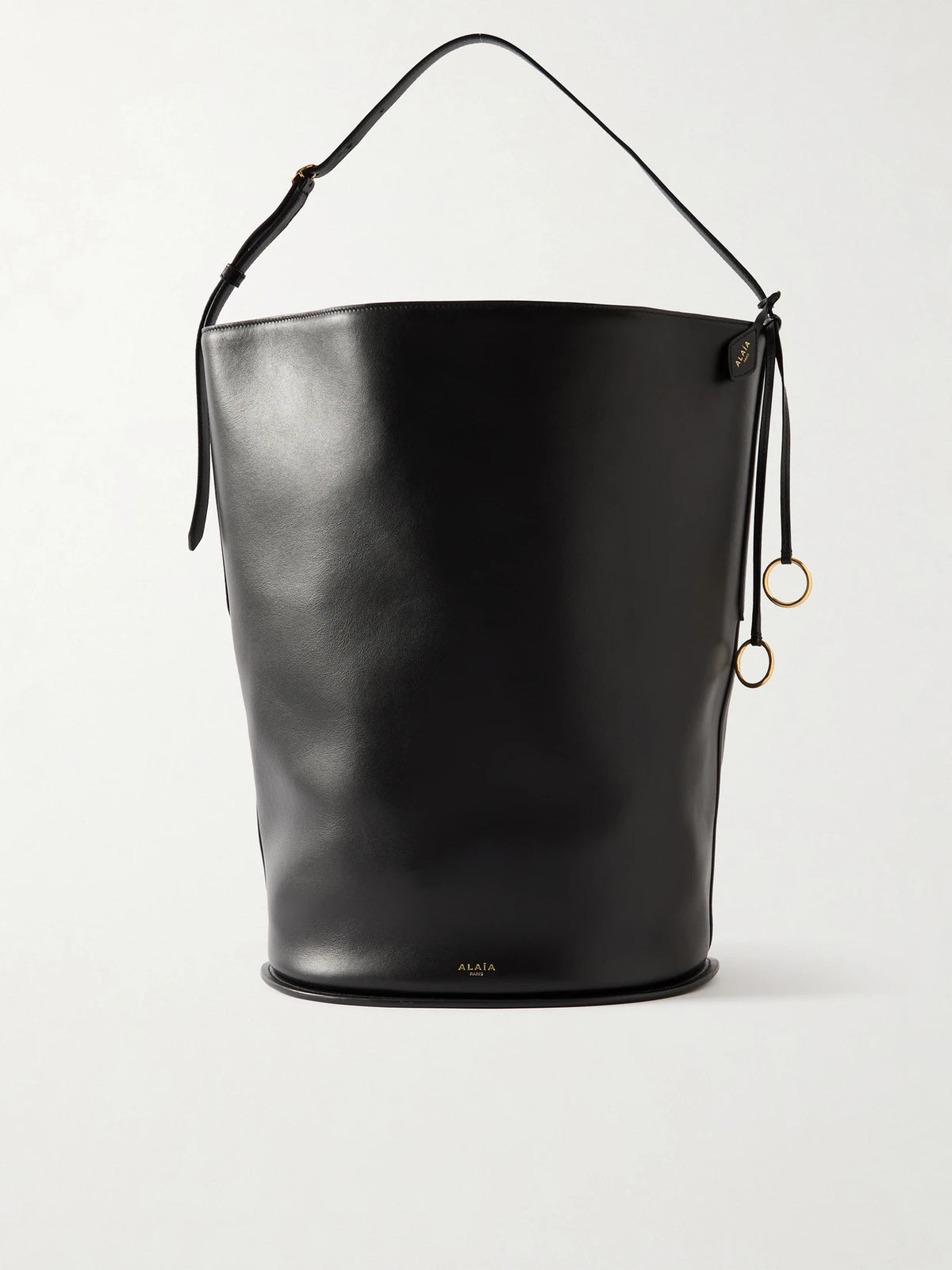 Hip Large Leather Bucket Bag
