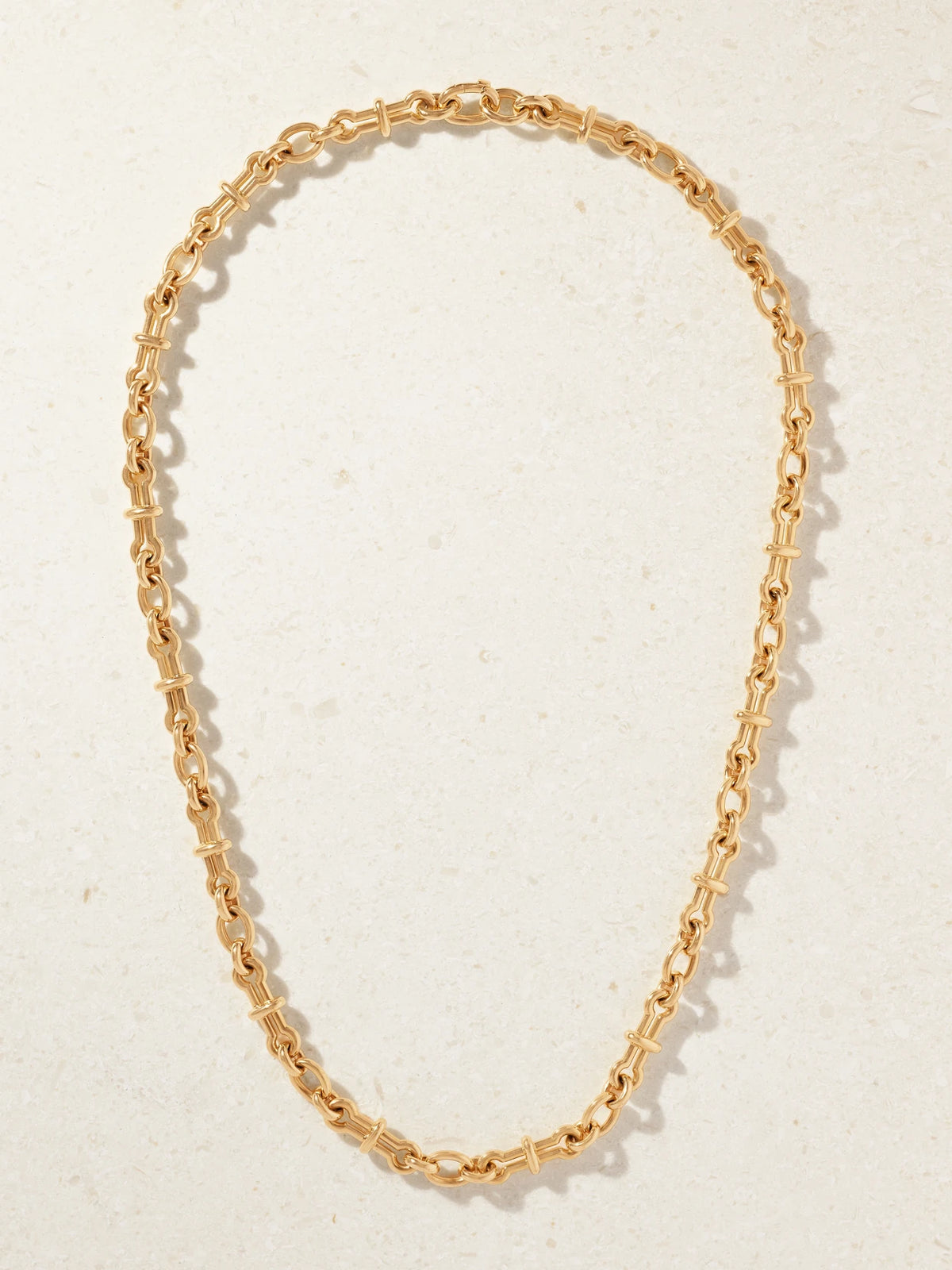 Barbell 18-karat Gold Chain Necklace