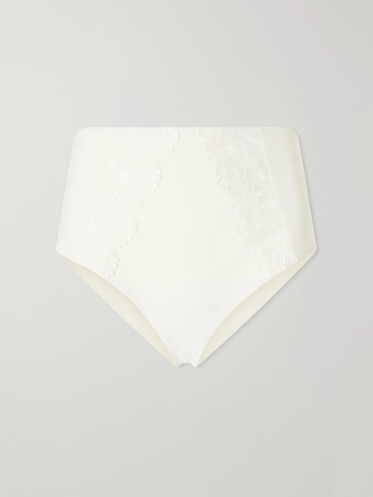 Image of Swimwear. Product name - Juliette Embroidered Bikini Briefs in Ecru colour by brand - Kiki de Montparnasse